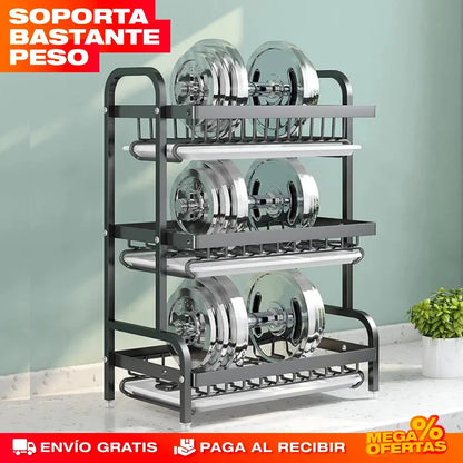 Escurridor de Platos de 3 Niveles