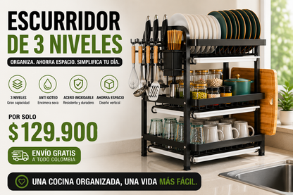 Escurridor de Platos 3 niveles